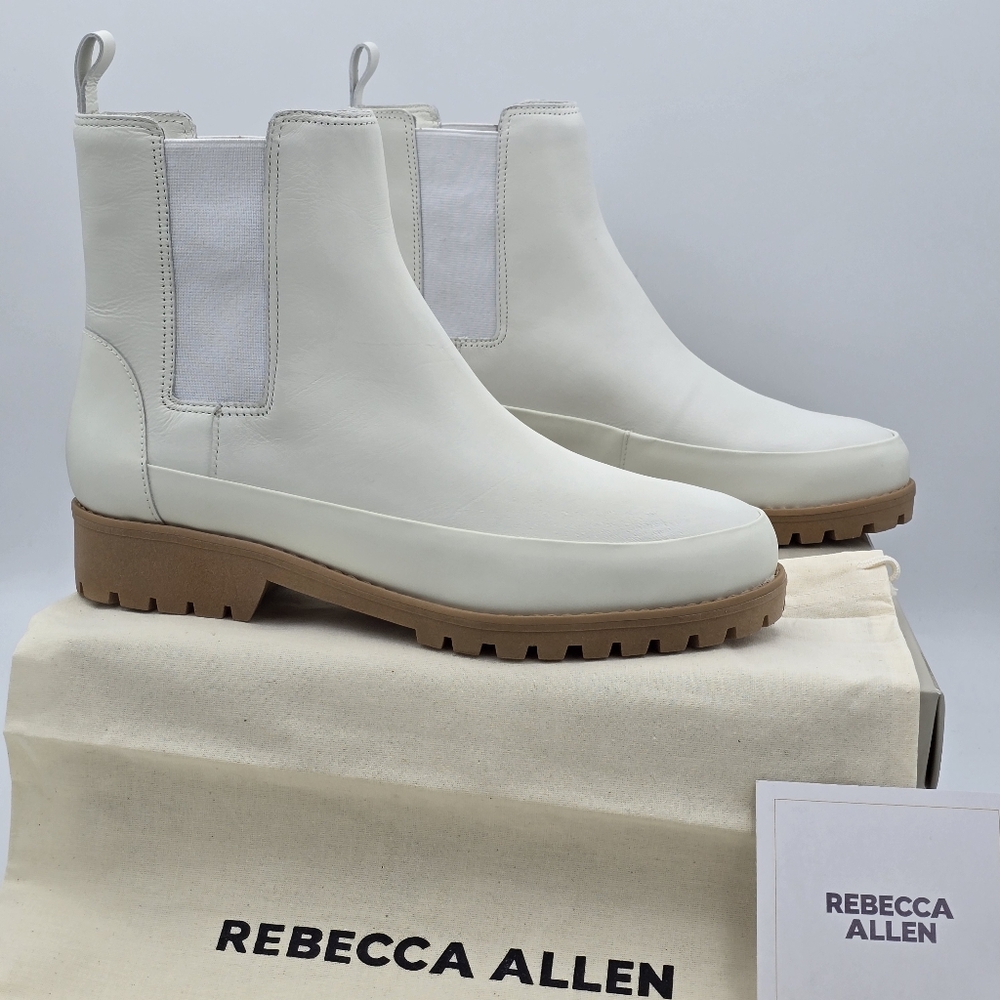 NIB Rebecca Allen The All Weather Boot, Cream, Women's 8.5